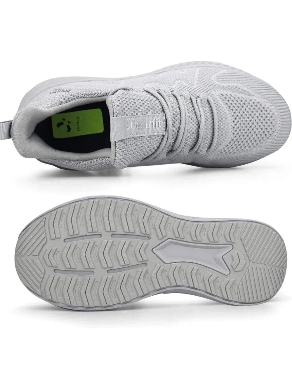 🆕Women's Light Grey Running Shoes Non Slip Gym Tennis Walking Workout Sneakers